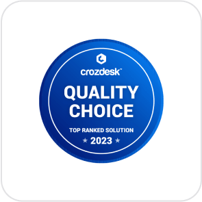 white/crozdesk-quality-choice-2023 badge