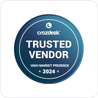 white/crozdesk-trusted-vendor-2024 badge