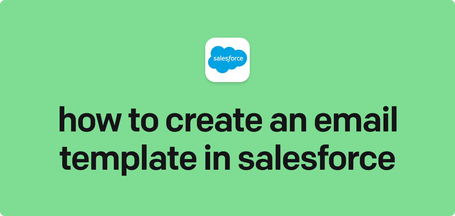 How to create an email template in Salesforce in 2024