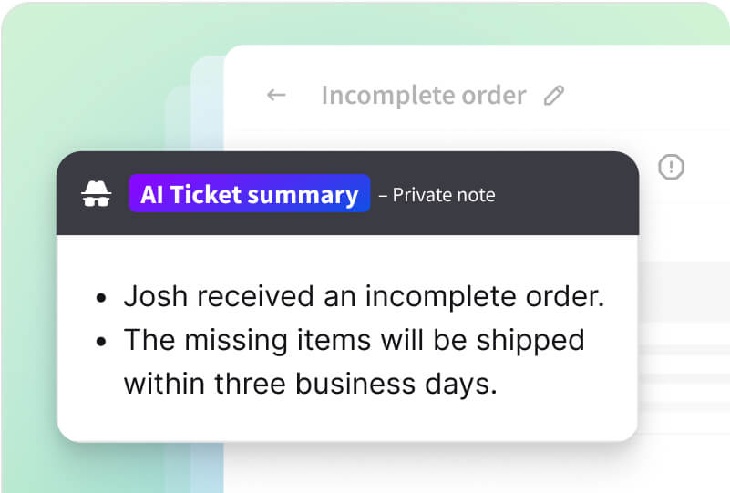 Ticket summaries in HelpDesk