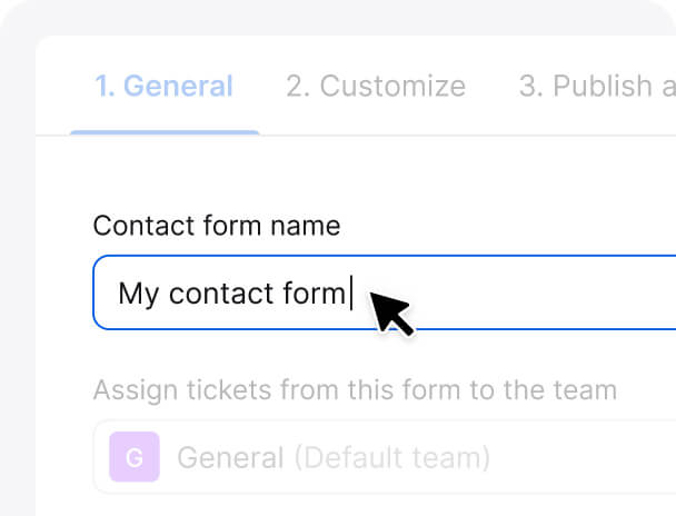 Setting name in HelpDesk Contact Form Builder