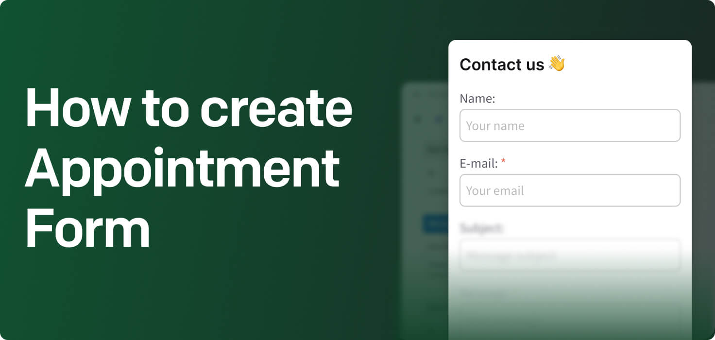 How to create Appointment Form 📩