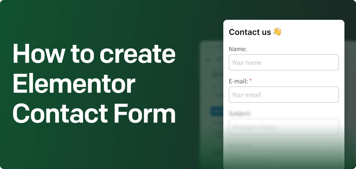 How to create Elementor Contact Form 📩