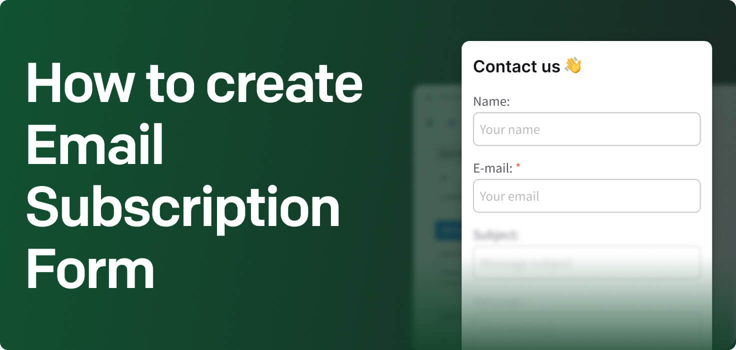 How to create Email Subscription Form 📩