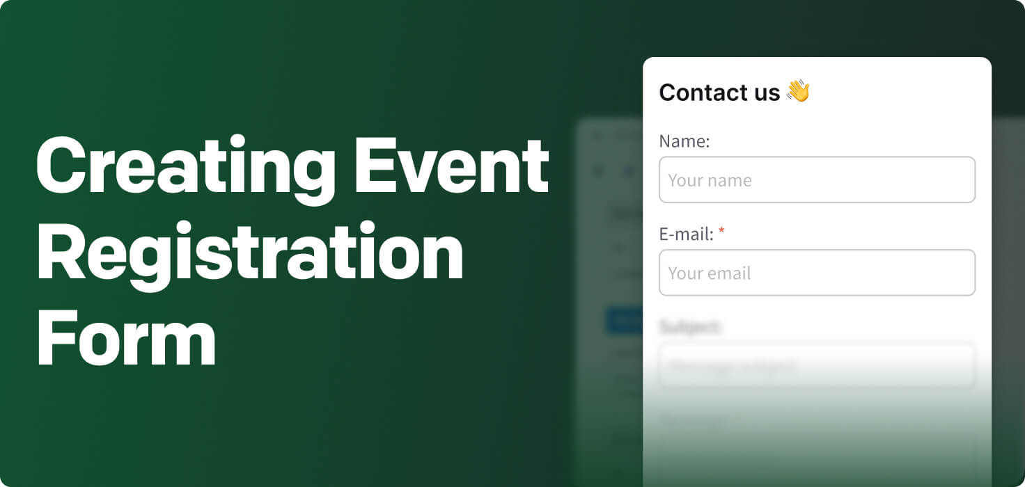 How to create Event Registration Form 📩