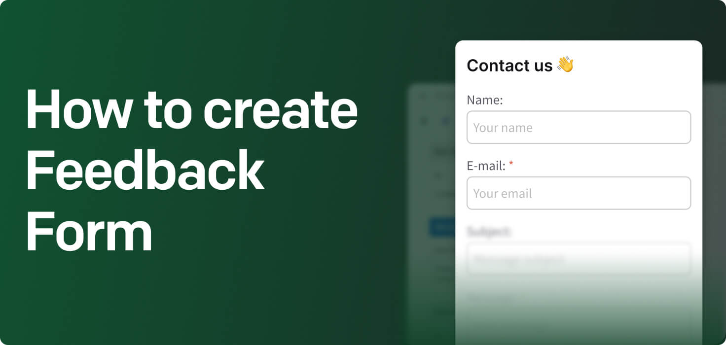 How to create Feedback Form 📩