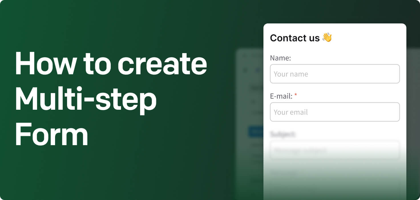 How to create Multi-step Form 📩