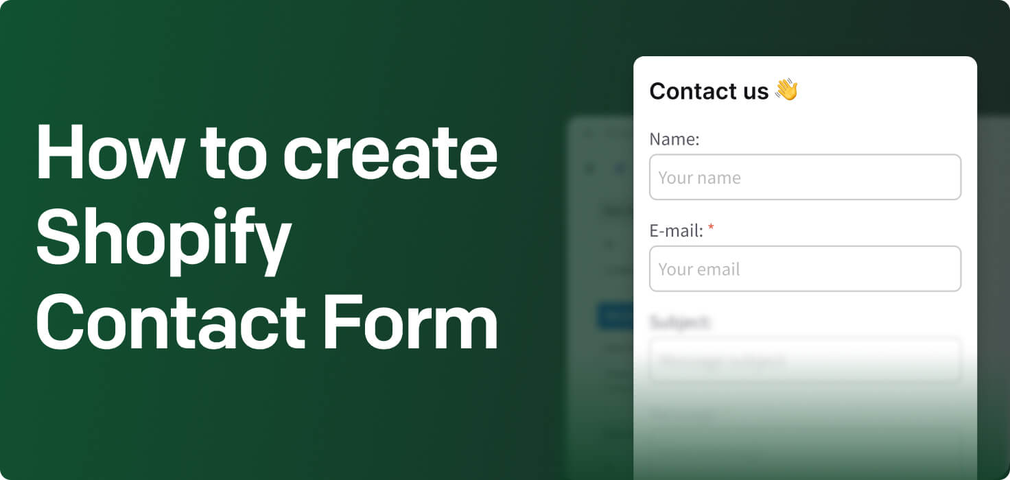 How to create Shopify Contact Form 📩