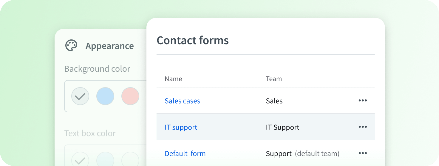 New contact form in HelpDesk