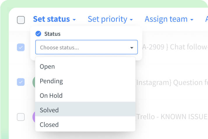 Help desk ticketing system view